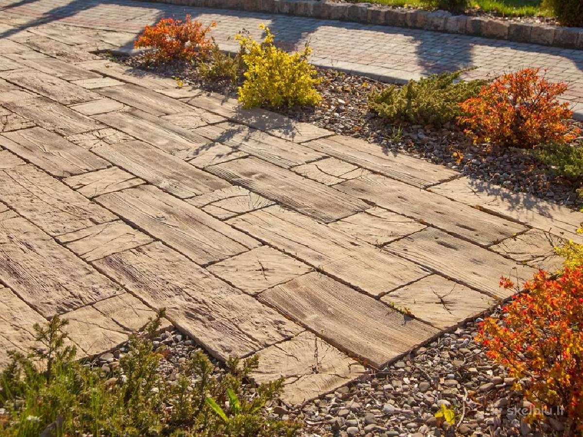 Medžio imitacijos betoninės terasos plytelės - nuotraukos Nr. 4