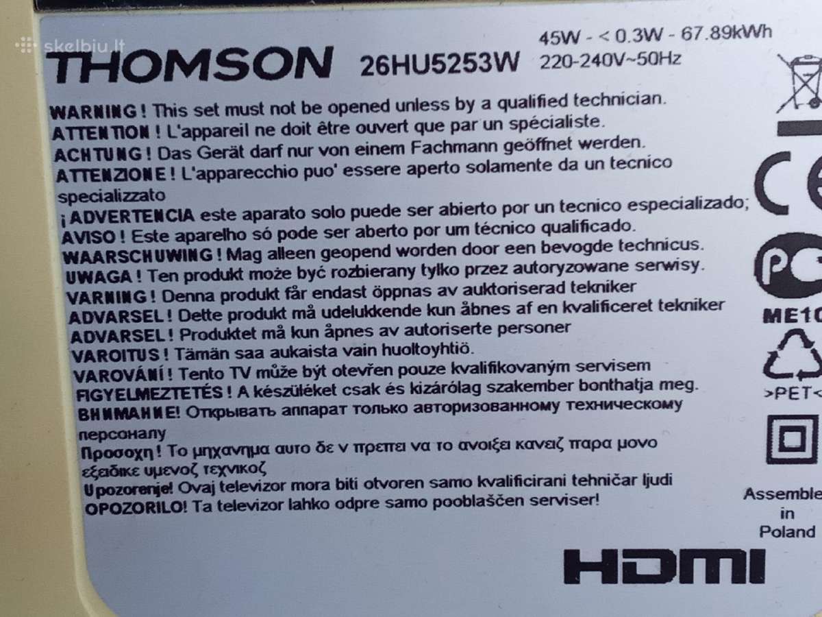 Ok LED TV 66cm - nuotraukos Nr. 9