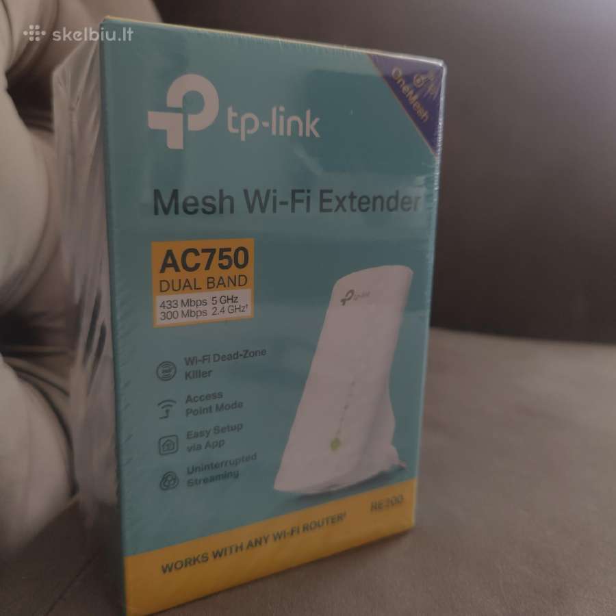 Mesh Wi-fi Extender. Ac750 Re200. Naujas