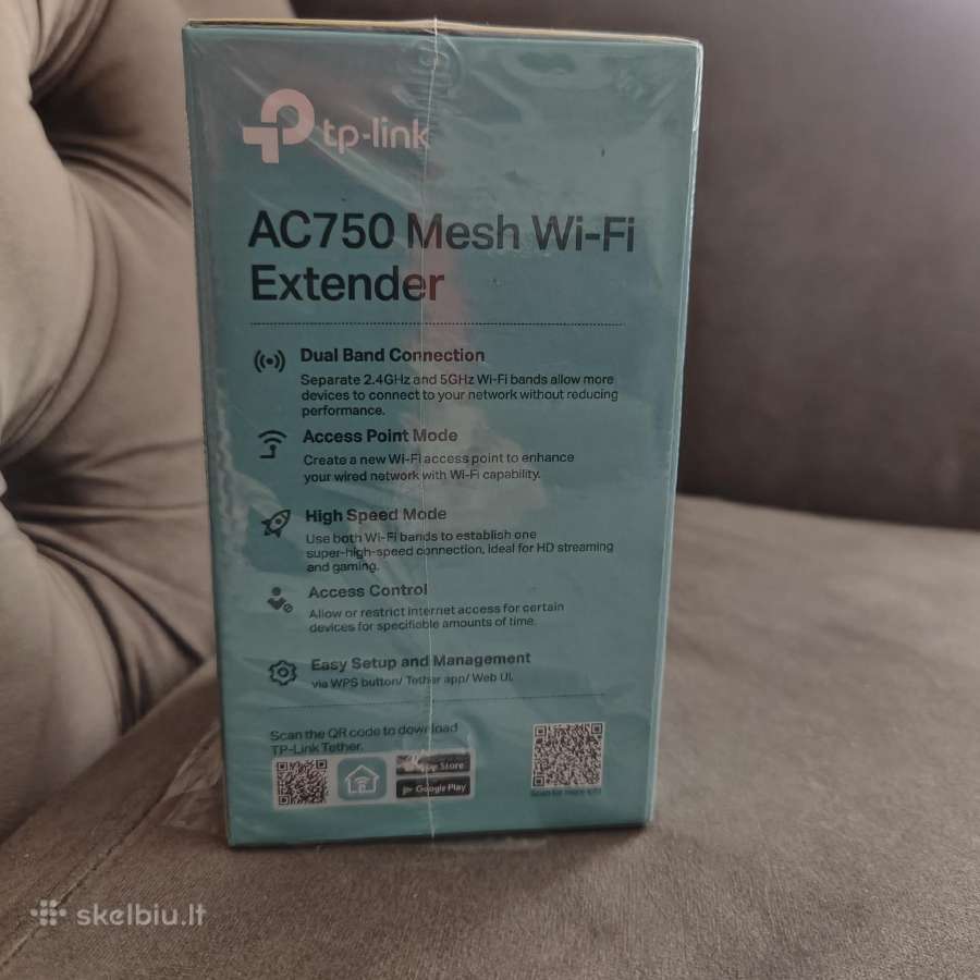 Mesh Wi-fi Extender. Ac750 Re200. Naujas - nuotraukos Nr. 3