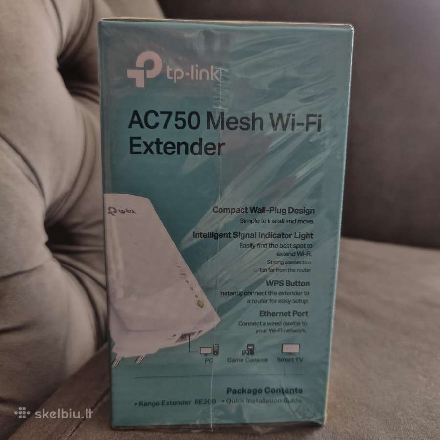 Mesh Wi-fi Extender. Ac750 Re200. Naujas - nuotraukos Nr. 4