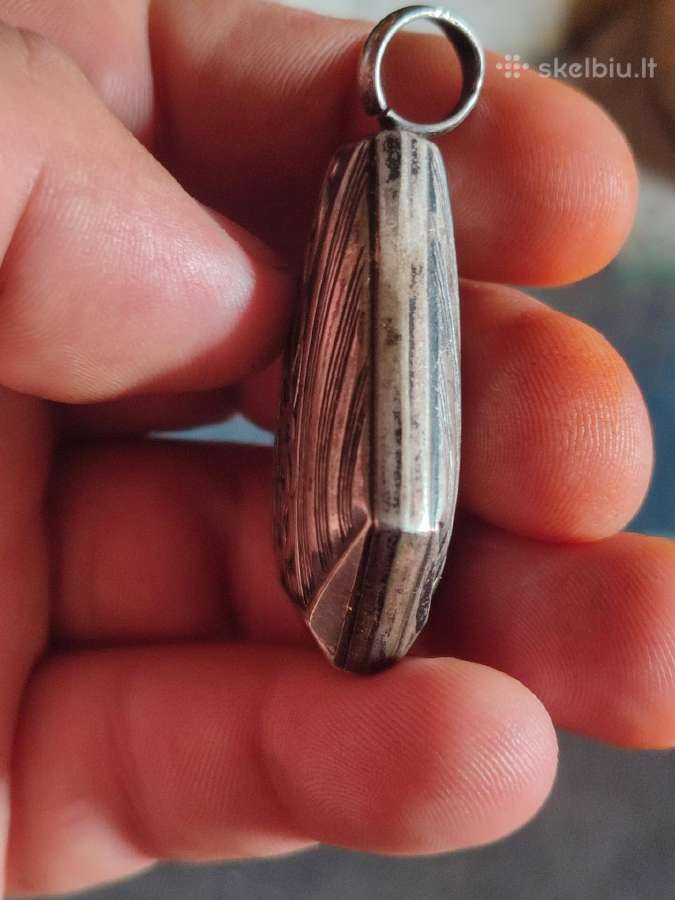 Vintažinis sidabrinis pakabukas su skambaliuku - nuotraukos Nr. 2