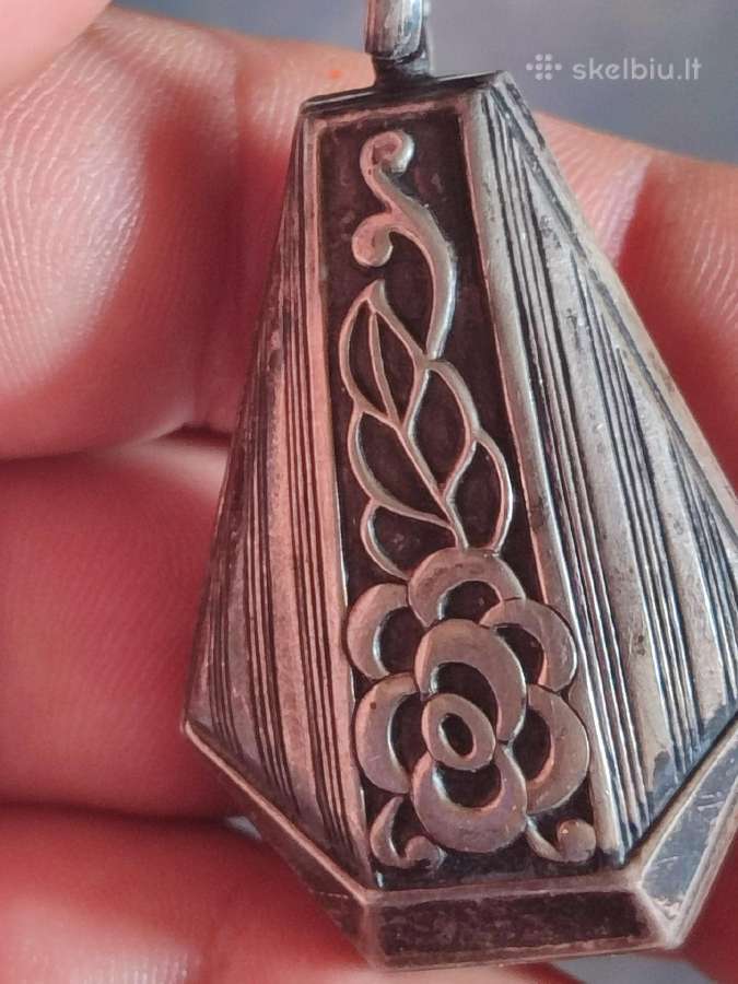 Vintažinis sidabrinis pakabukas su skambaliuku - nuotraukos Nr. 9