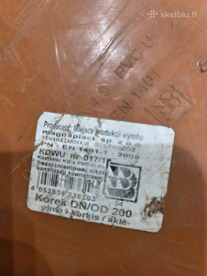 Pvc kanalizacijos mova + aklė Dn 200 (200 mm) - nuotraukos Nr. 2