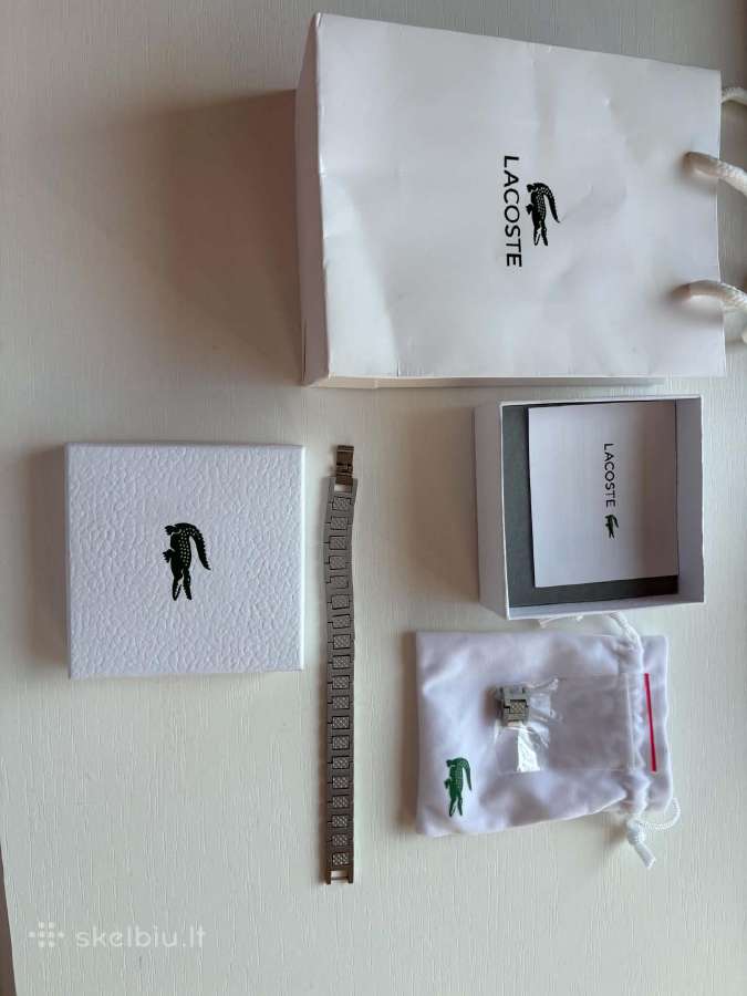 Lacoste sidabrinė apyrankė iš nerūdijančio plieno