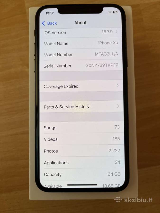 Paduodamas iPhone XS, 64 GB. Kaina 95eu. - nuotraukos Nr. 4