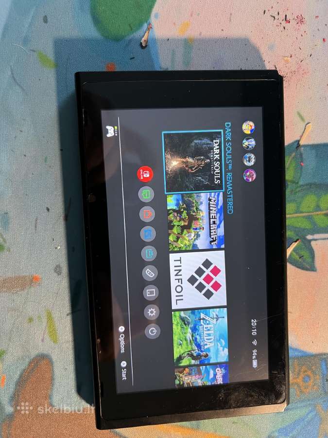 Nintendo switch v1 atrištas