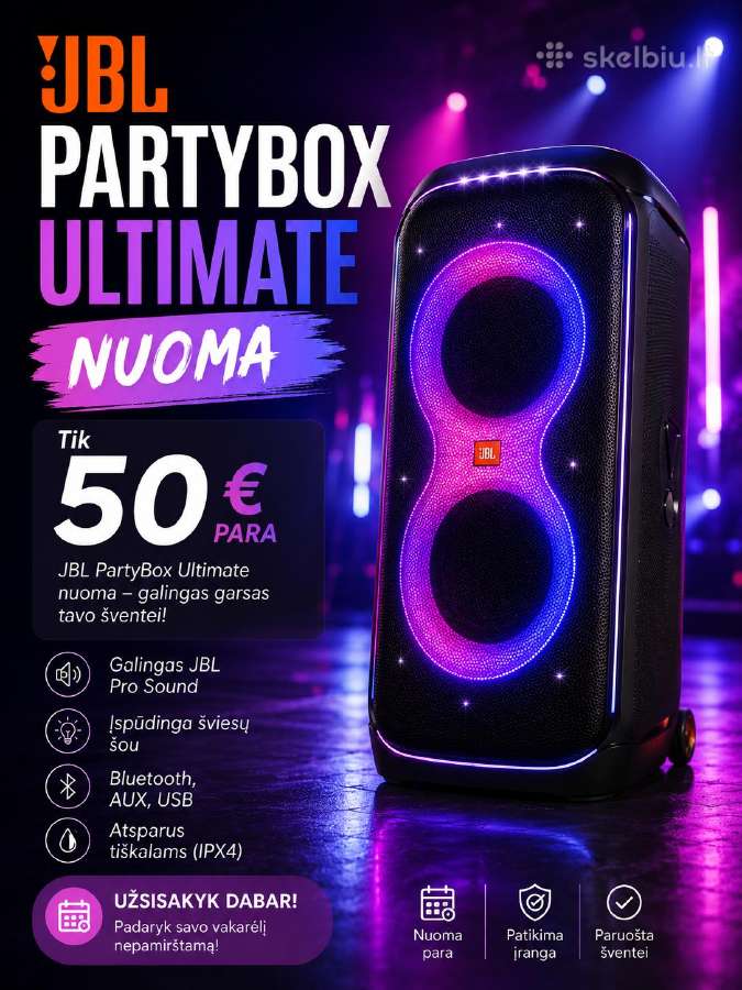 Jbl Partybox Ultimate kolonėlės Nuoma