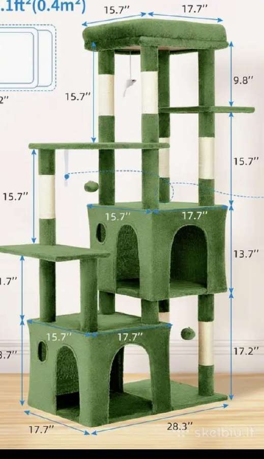 Draskyklės, Žalios Aukštis 155cm, Pilkos 175cm.