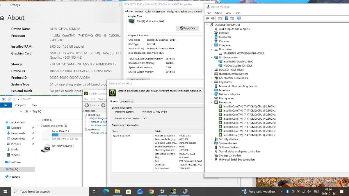 Lenovo Thinkpad W541 i7 8gb 256ssd - nuotraukos Nr. 6