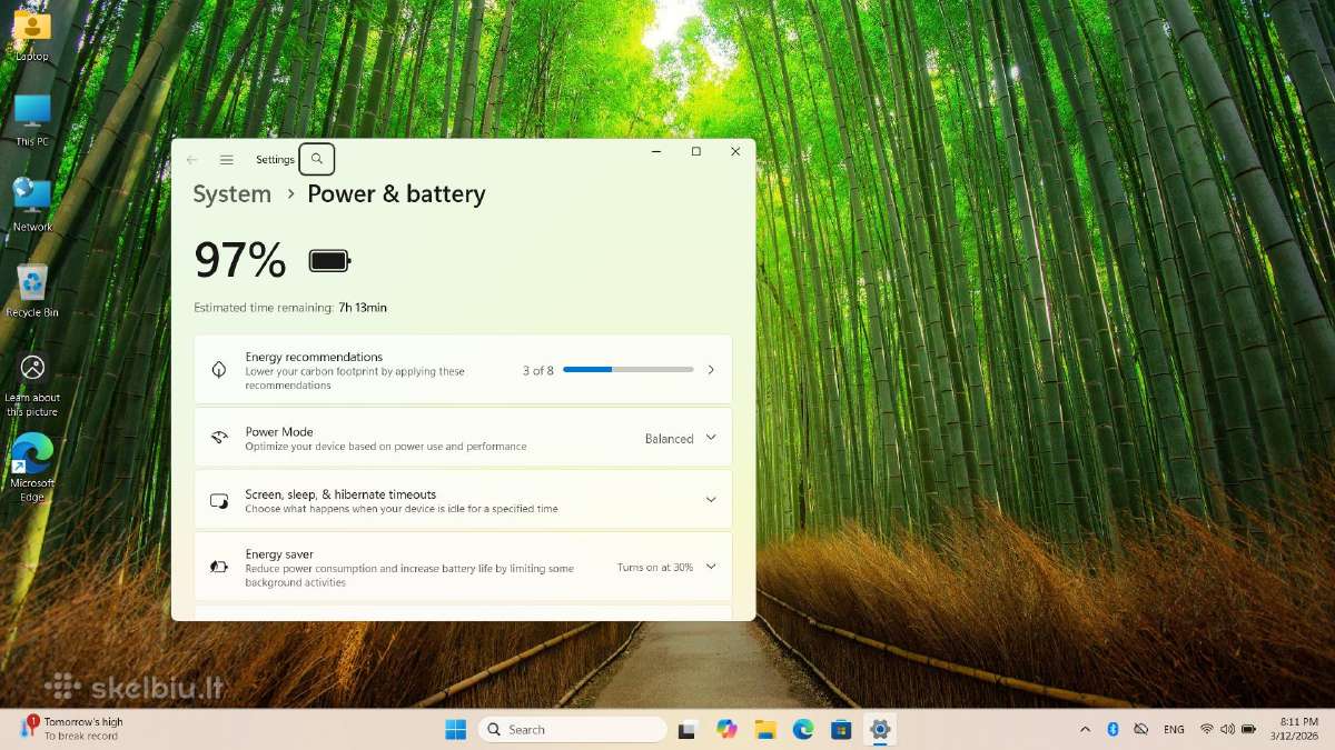 Lenovo Thinkpad X1 Carbon i5/8gb/256ssd - nuotraukos Nr. 7