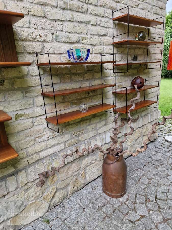 Vintažinės mid century tikmedžio lentynos - nuotraukos Nr. 21
