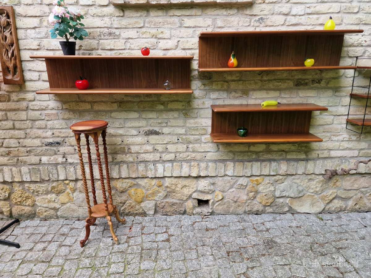 Vintažinės mid century tikmedžio lentynos - nuotraukos Nr. 23
