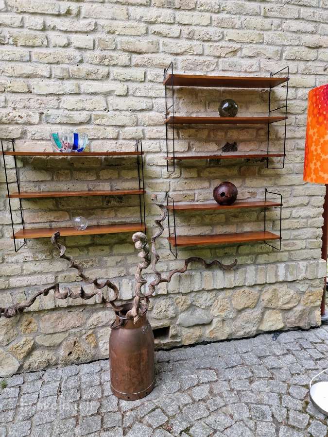 Vintažinės mid century tikmedžio lentynos - nuotraukos Nr. 33