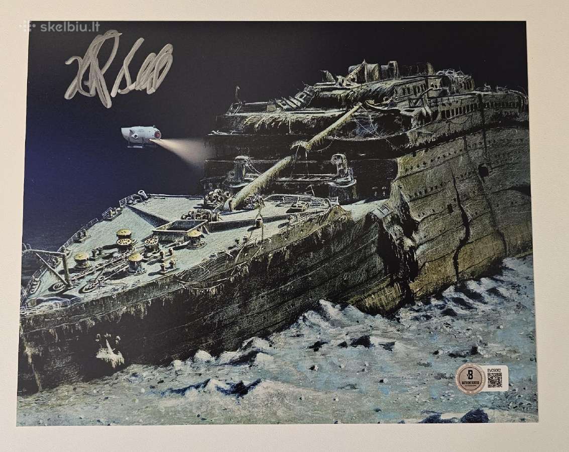 Sertifikuotas Titaniko atradėjo autografas