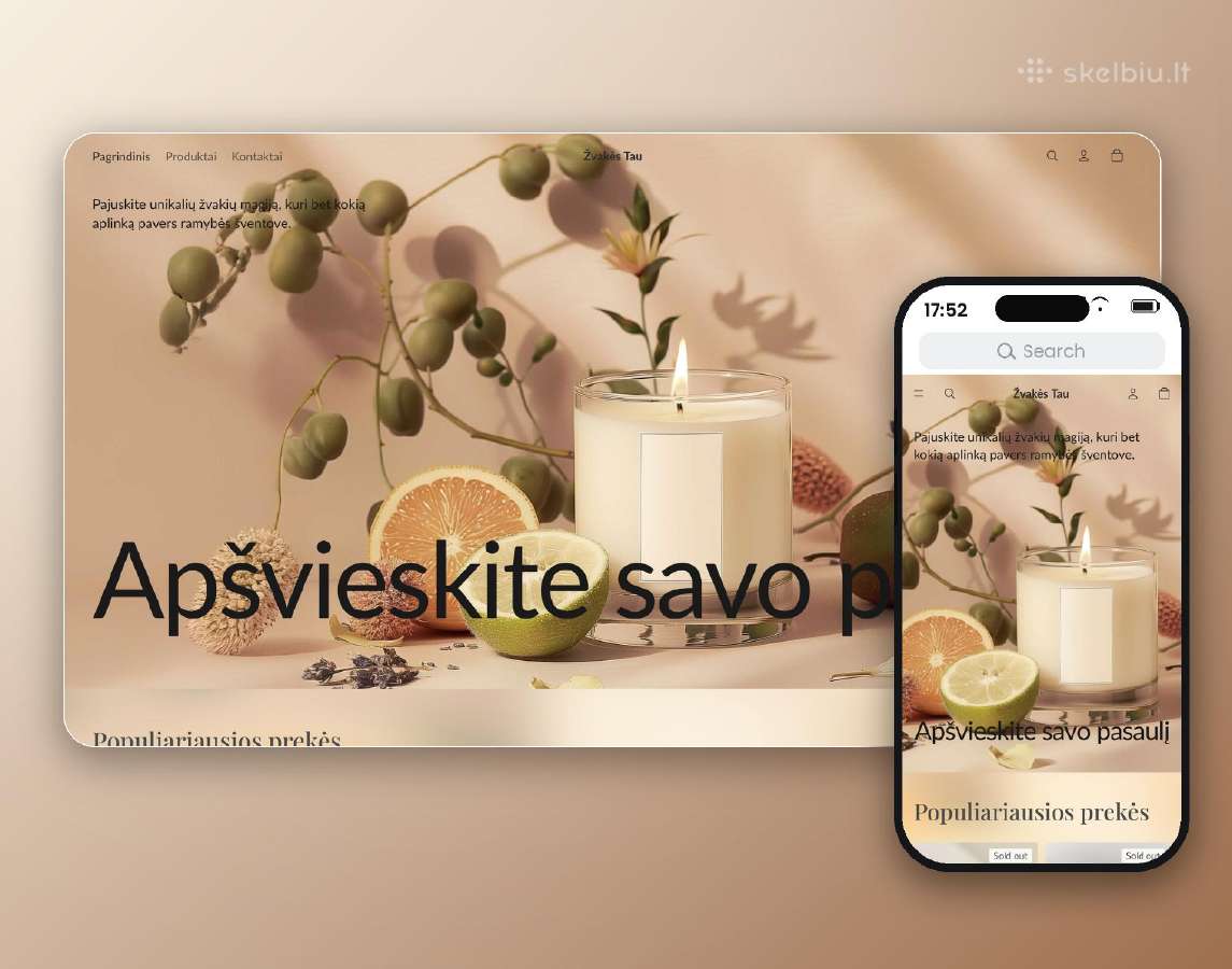 Shopify puslapių(el.parduotuvių) kūrimas