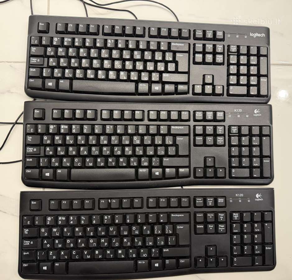 Klaviatūra Logitech K120 (1 vnt - 3 €)