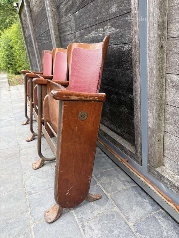 Fibrocit kino kėdės art deco, 3 vietos 1937-41