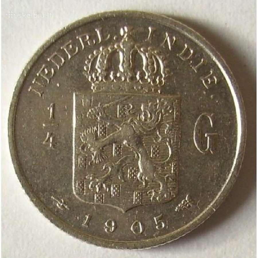 1905 Nyderlandų Indija 1/4 guldeno