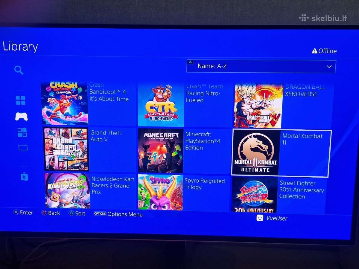Sony Playstation 4 pro 1t. Versija 7216b, atrišta