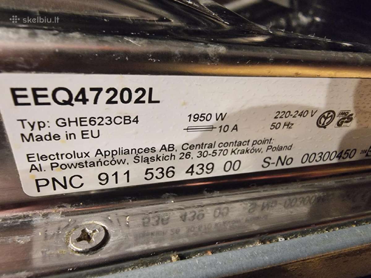 Indaplovė Electrolux dalimis