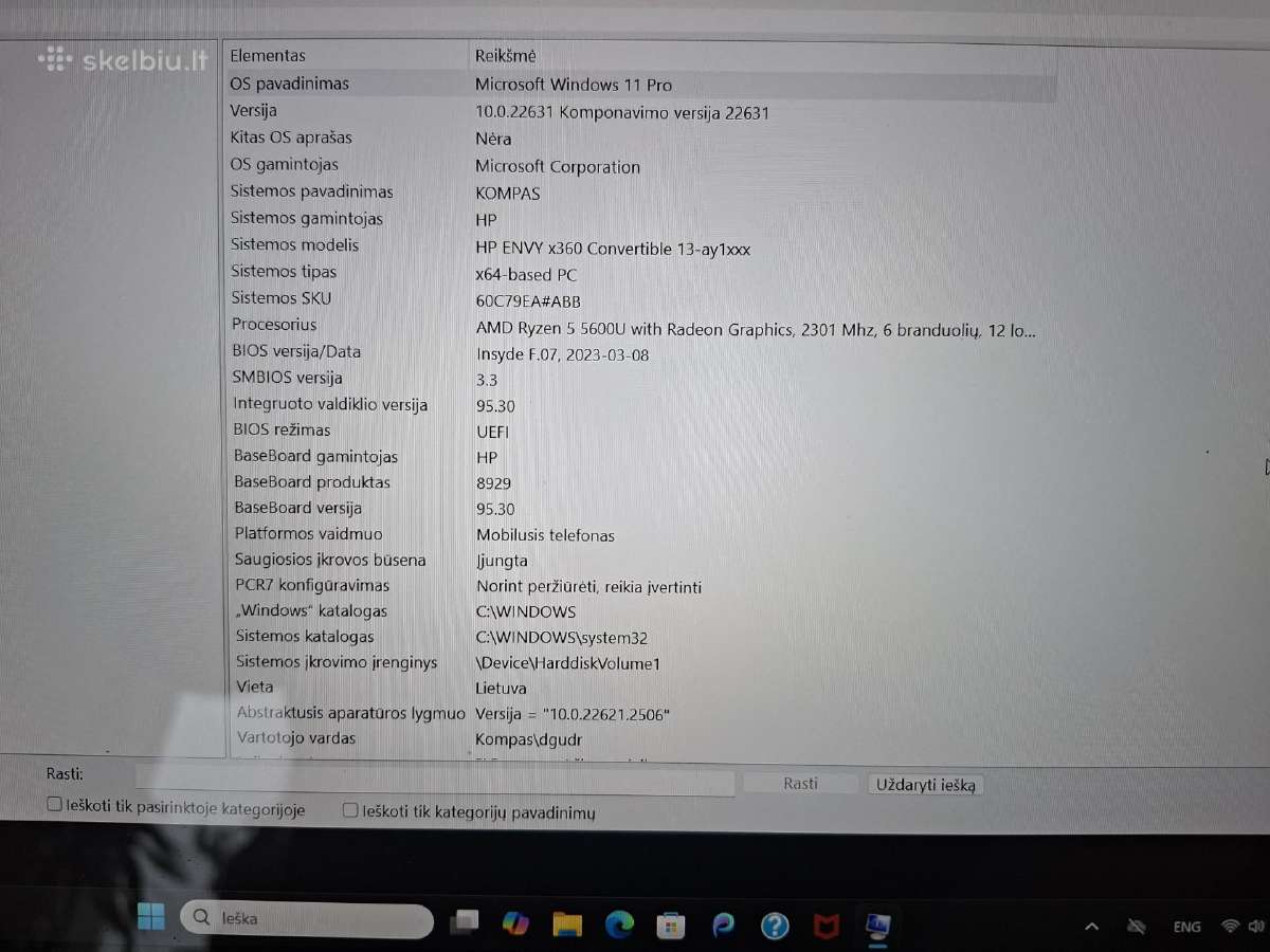 Hp Envy x360 13-ay1040nn - nuotraukos Nr. 5