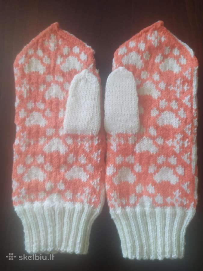 Rankų darbo megztos pirštinės "Lapė" - nuotraukos Nr. 6