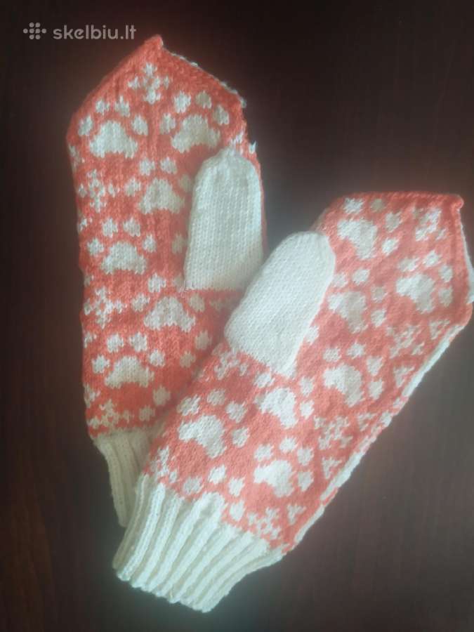 Rankų darbo megztos pirštinės "Lapė" - nuotraukos Nr. 9
