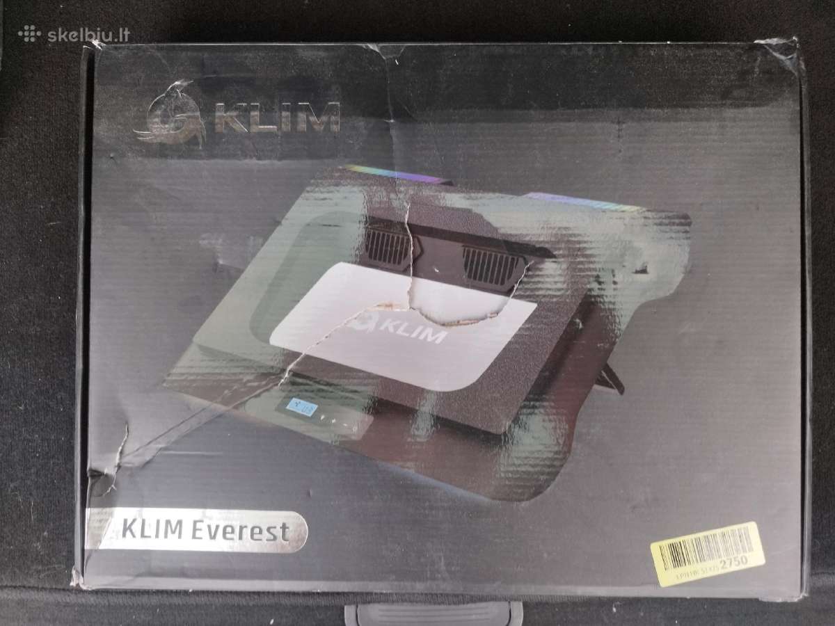 Nešiojamojo kompiuterio ventiletorius klim su rgb