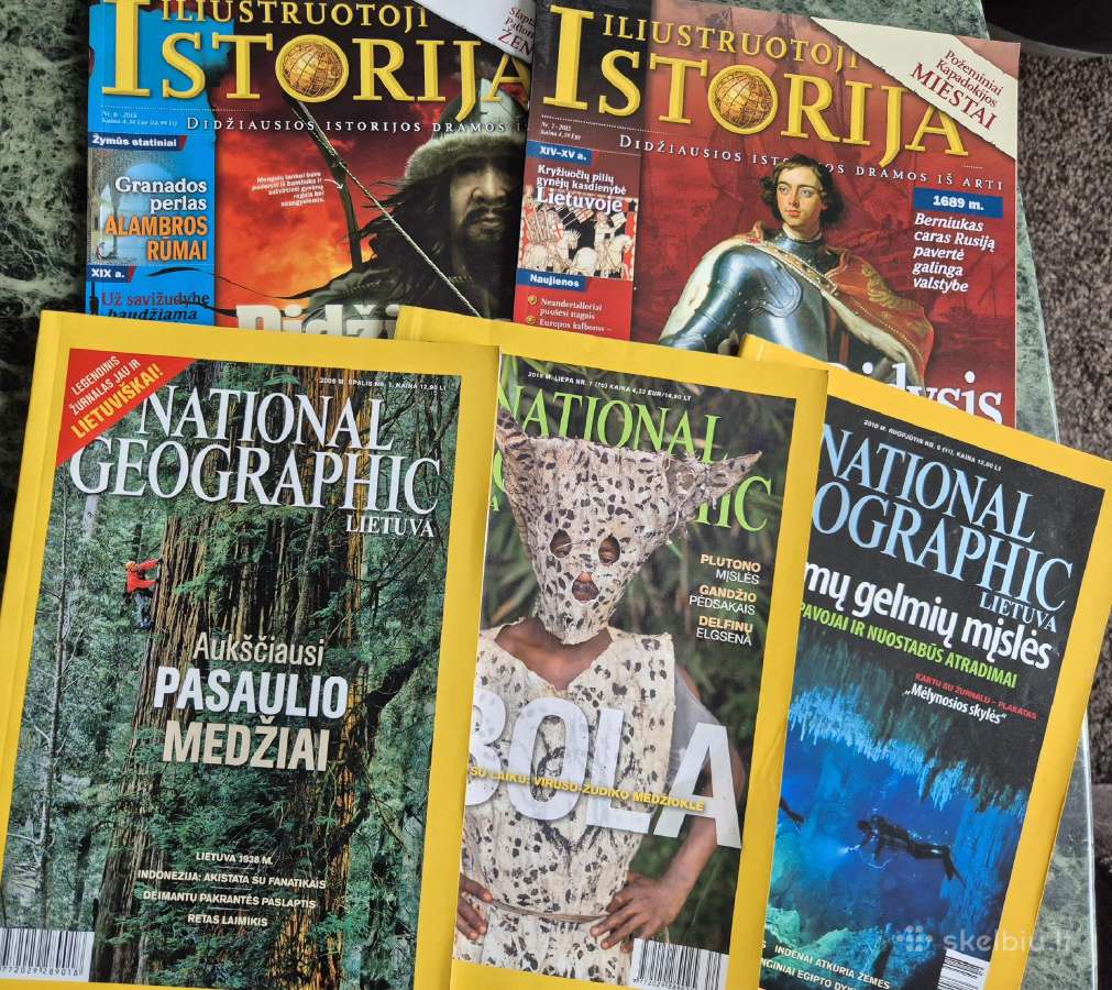 3 National Geographic ir 2 Iliustruotoji istorija
