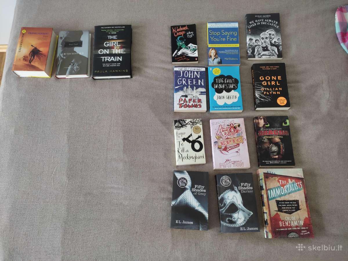 Įvairios geros būklės knygos anglų kalba