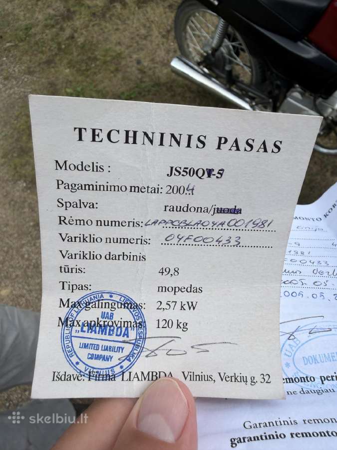 Parduodu mopedą Jianshe - nuotraukos Nr. 7