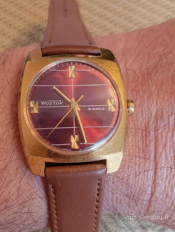 Paauksuotas Mechaninis Ussr Laikrodis Wostok