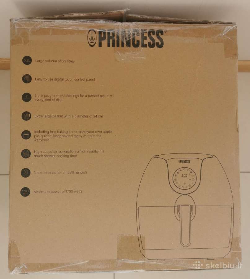 XXL karšto oro gruzdintuvė „Princess Digital 5.2l" - nuotraukos Nr. 2