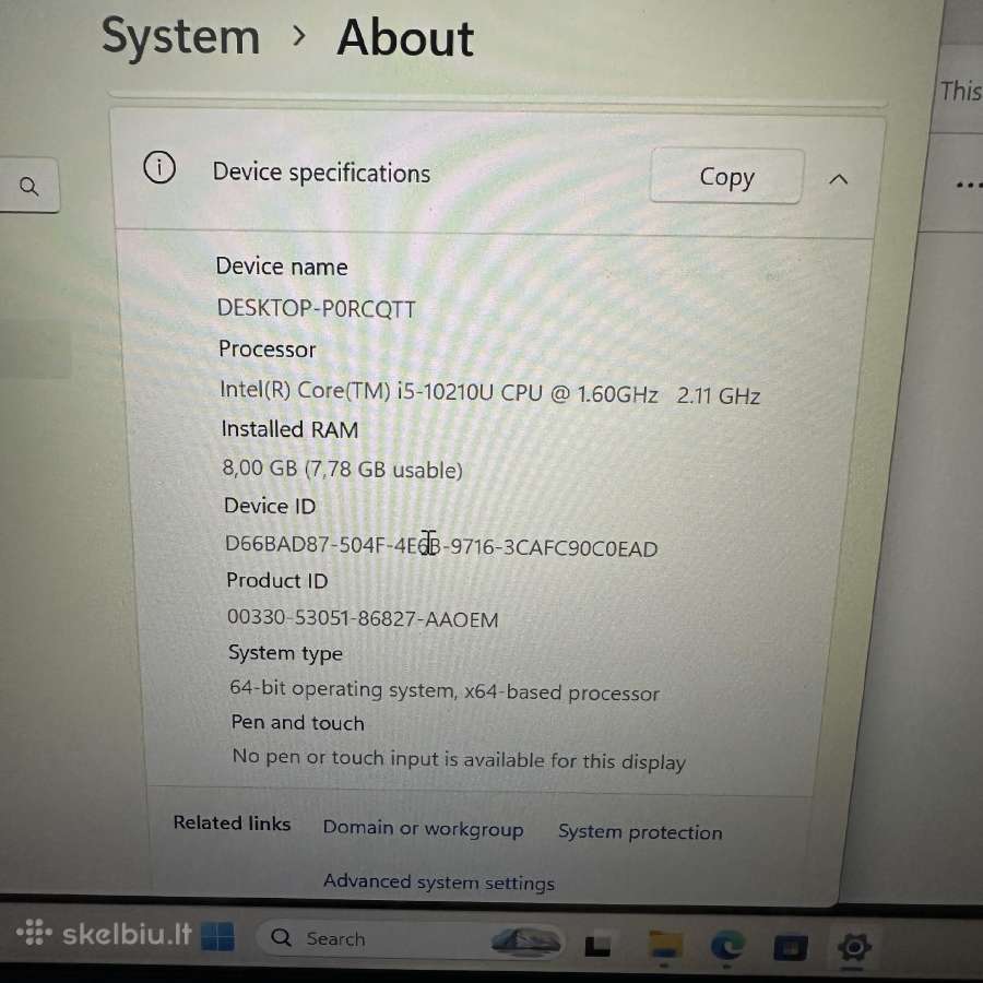 Hp Elitebook 840 G7 i5-10210u 8gb 256 SSD 14 Fhd - nuotraukos Nr. 7