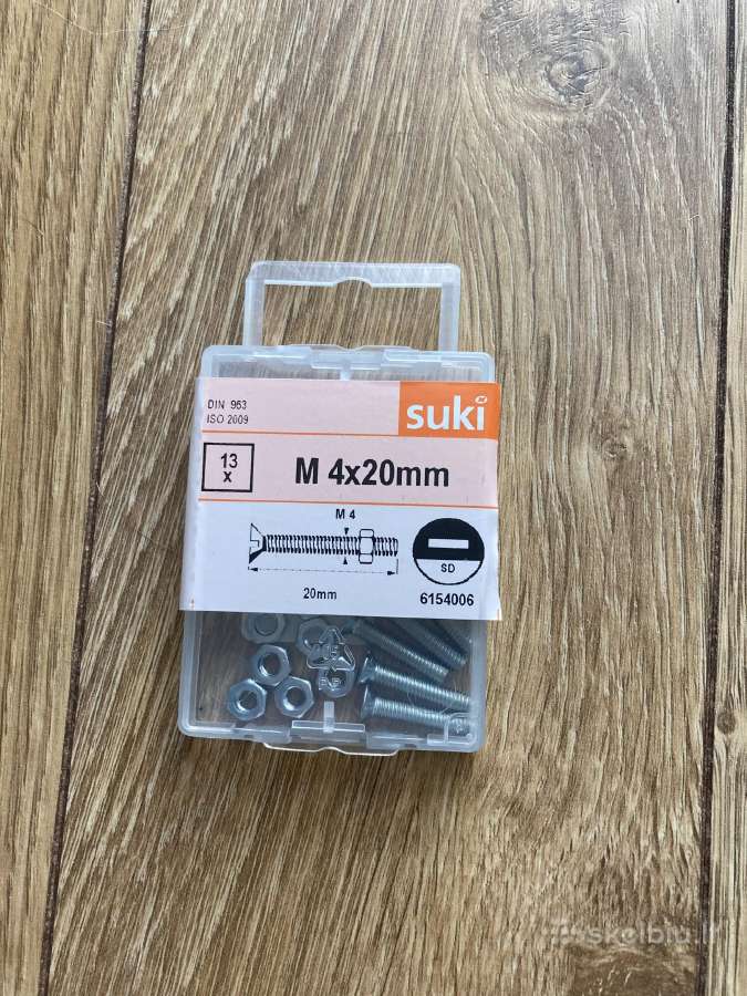 Varžteliai M 4x20 mm