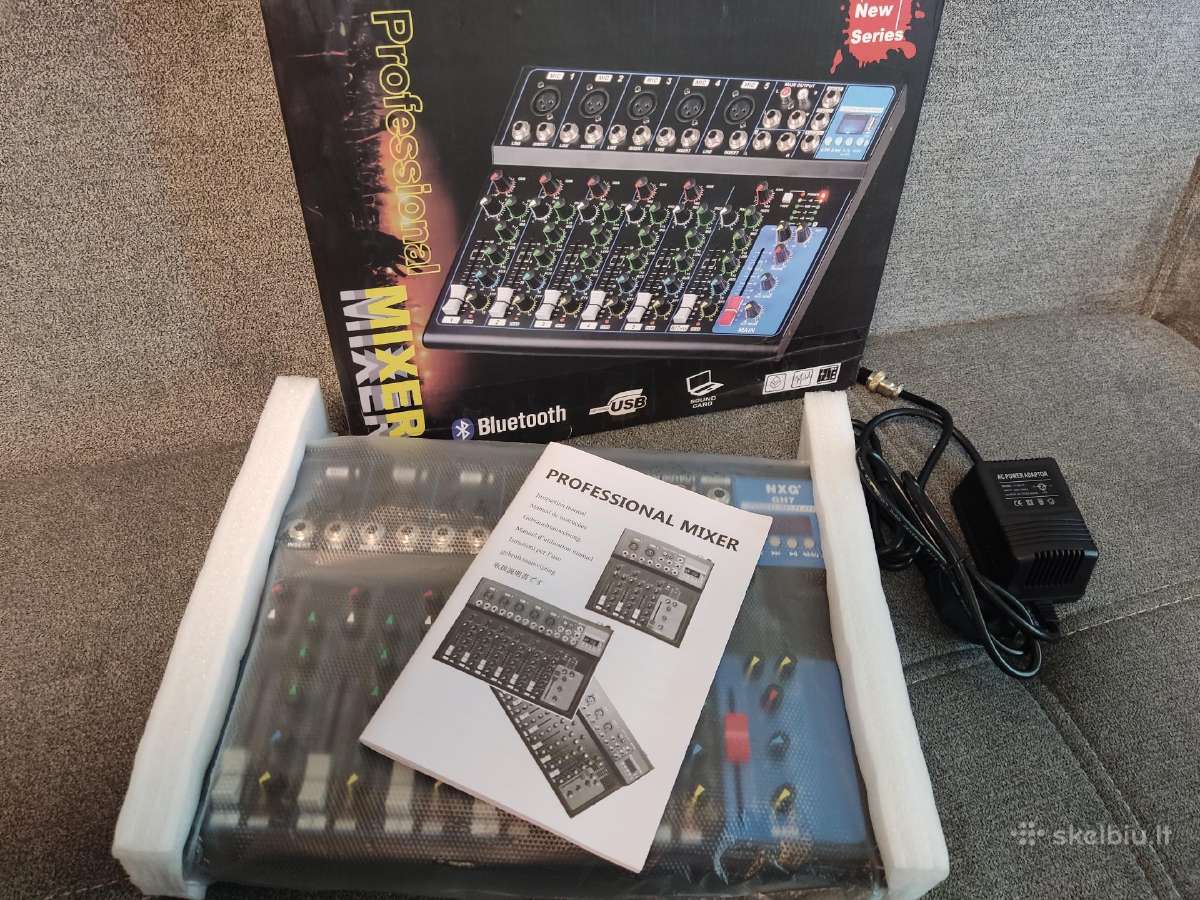 Naujas mikšerinis pultas su efektais ir bluetooth