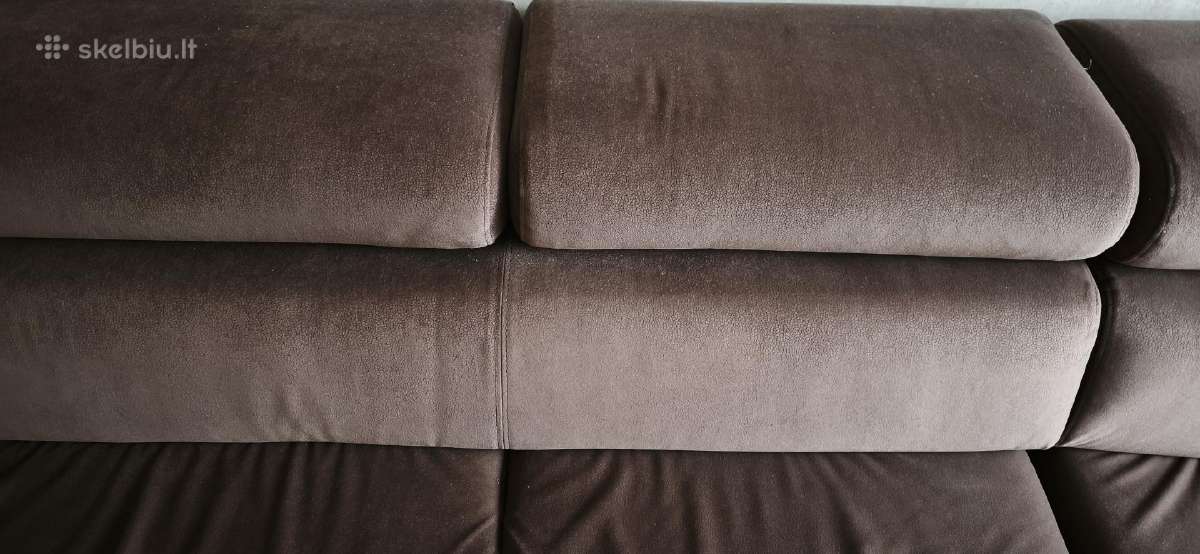 Rudos spalvos kampinė sofa - nuotraukos Nr. 4