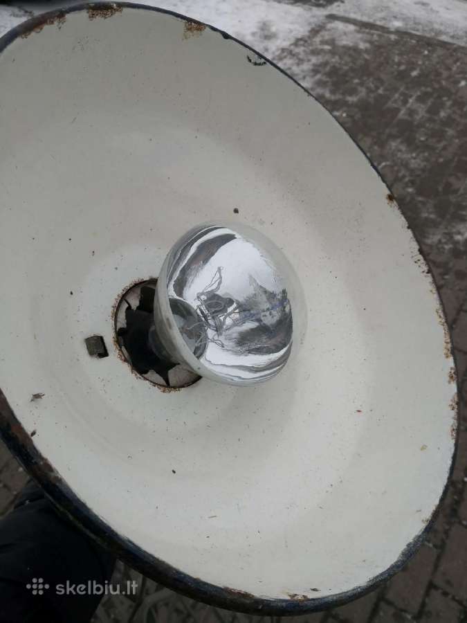 Rusiškas senas didelis lubinis metalinis šviestuva - nuotraukos Nr. 2