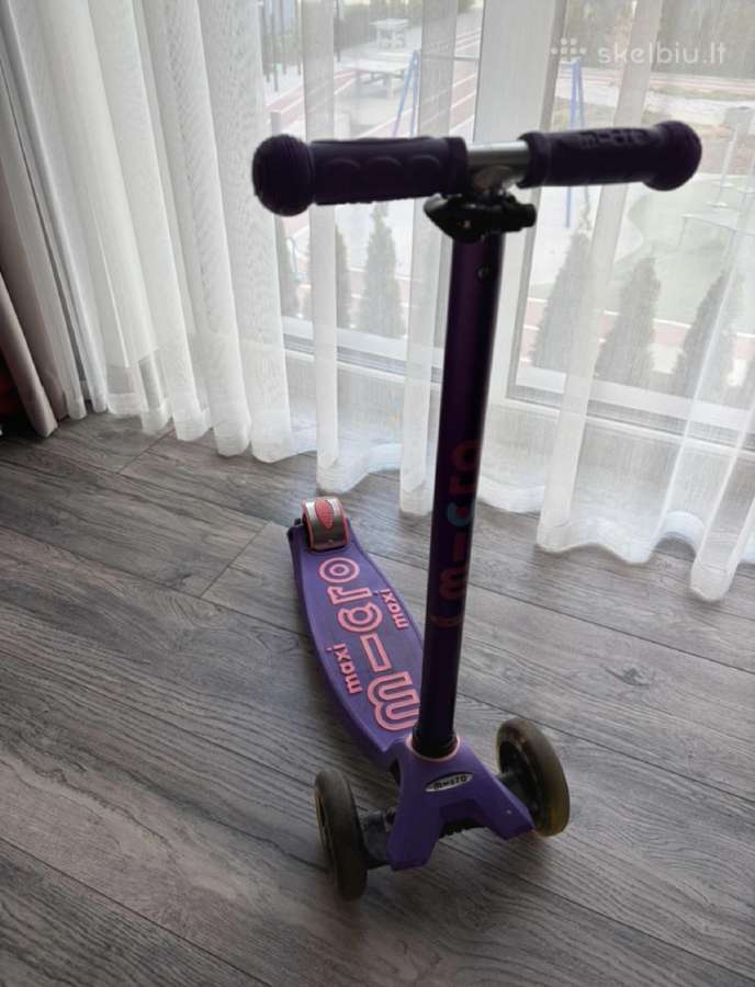 Vaikiškas paspirtukas Micro Maxi Deluxe Purple LED - nuotraukos Nr. 2