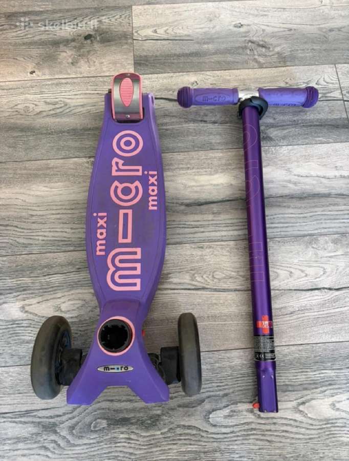 Vaikiškas paspirtukas Micro Maxi Deluxe Purple LED - nuotraukos Nr. 3