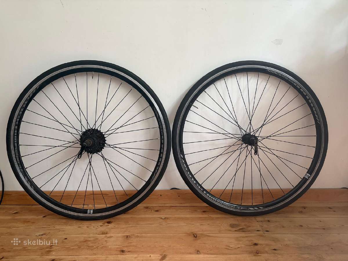 Plento ratai 700c (28 colių) + padangos 23mm - nuotraukos Nr. 2