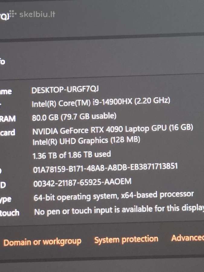 Erazer Beast X40 80gb RAM Rtx 4090