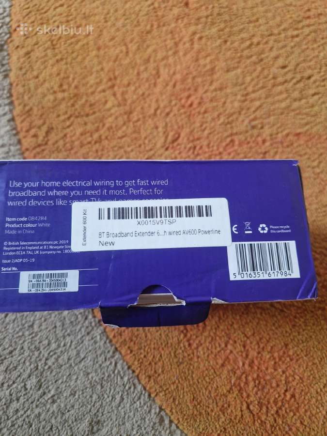 Parduodu naują Bt Broadband Extender 600 Kit (Av60