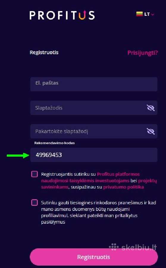 Profitus Kodas 49969453 25€ Dovana (Aktyvus 2026) - nuotraukos Nr. 2