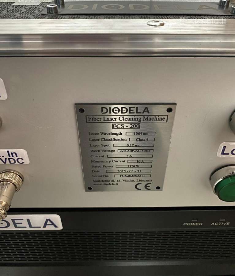 Lazerinis valymo įrenginys Diodela Fcs-200 (200 W) - nuotraukos Nr. 2