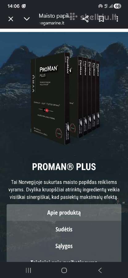 Pro man plus maisto papildas