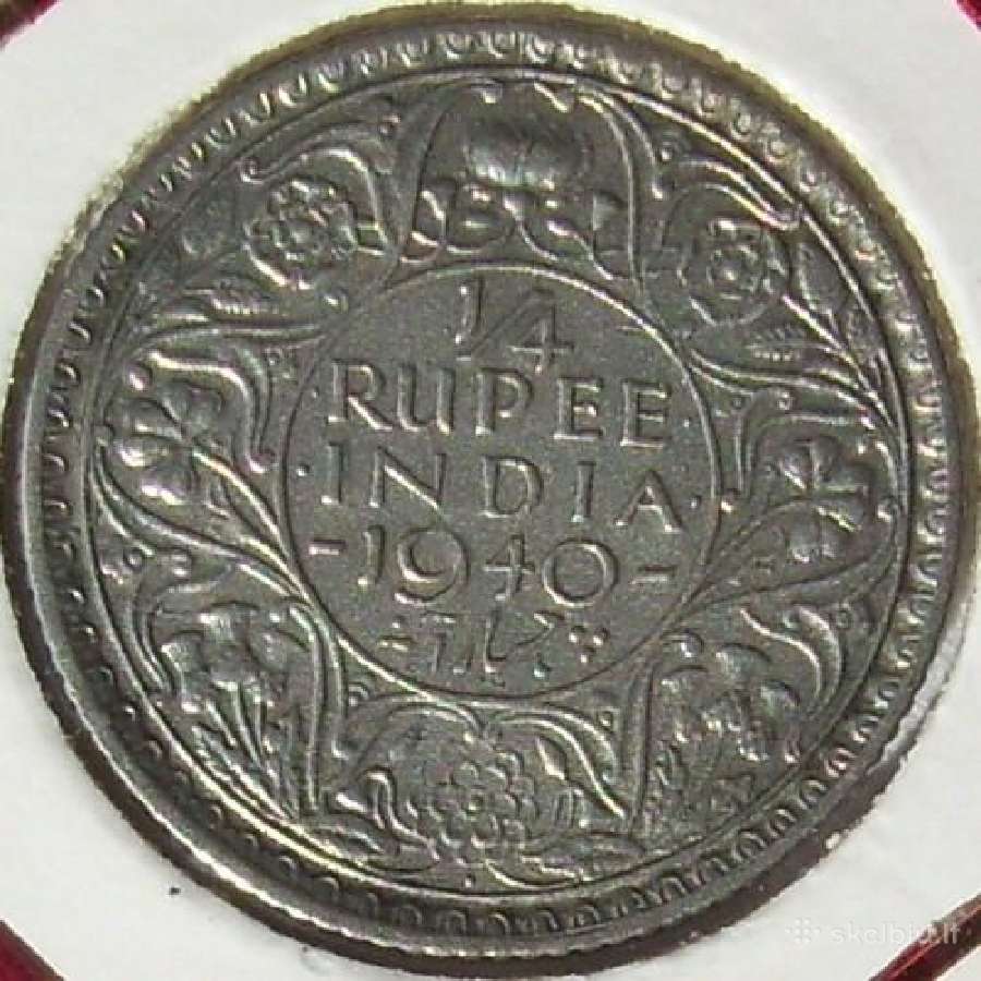 1940 Britų Indija 1/4 rupijos