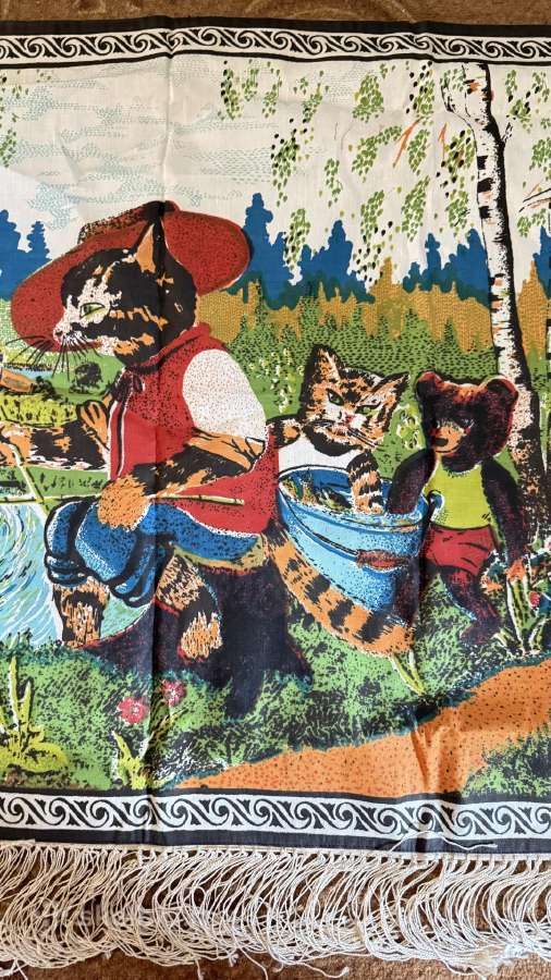 Visiškai naujas vintažinis sieninis kilimėlis „Kat - nuotraukos Nr. 3