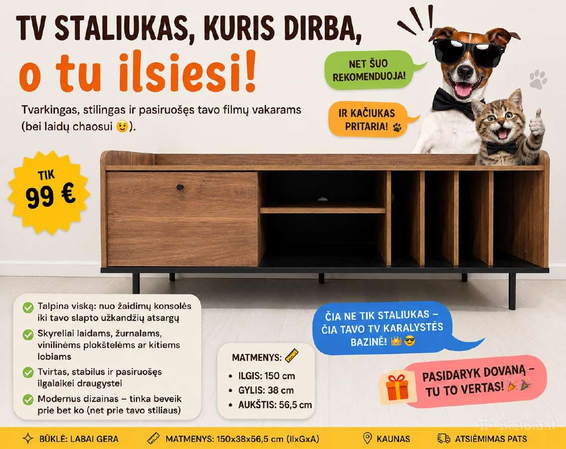TV staliukas - nuotraukos Nr. 3